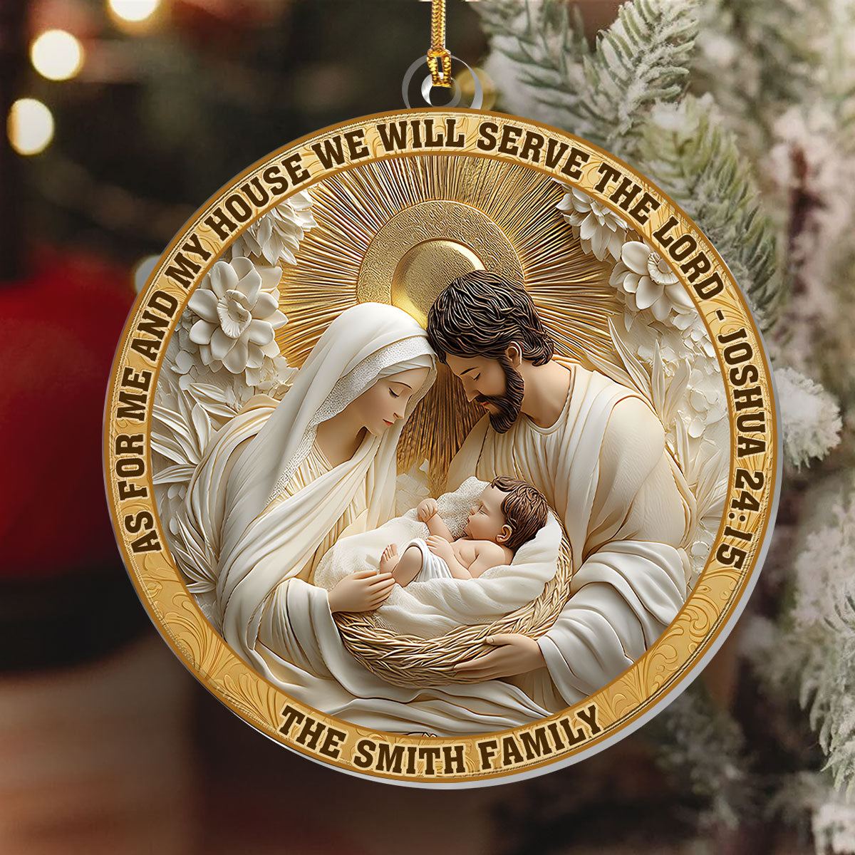 Faith Christmas Decor - Personalized Acrylic Ornament GOJS10053