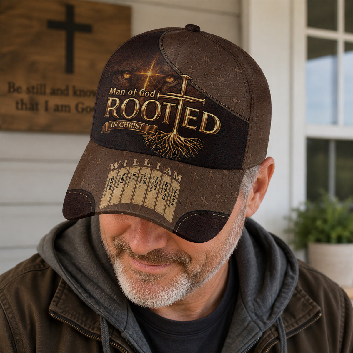 Rooted In Christ - Personalized Classic Cap - Gift For Dad
