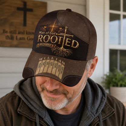 Rooted In Christ - Personalized Classic Cap - Gift For Dad
