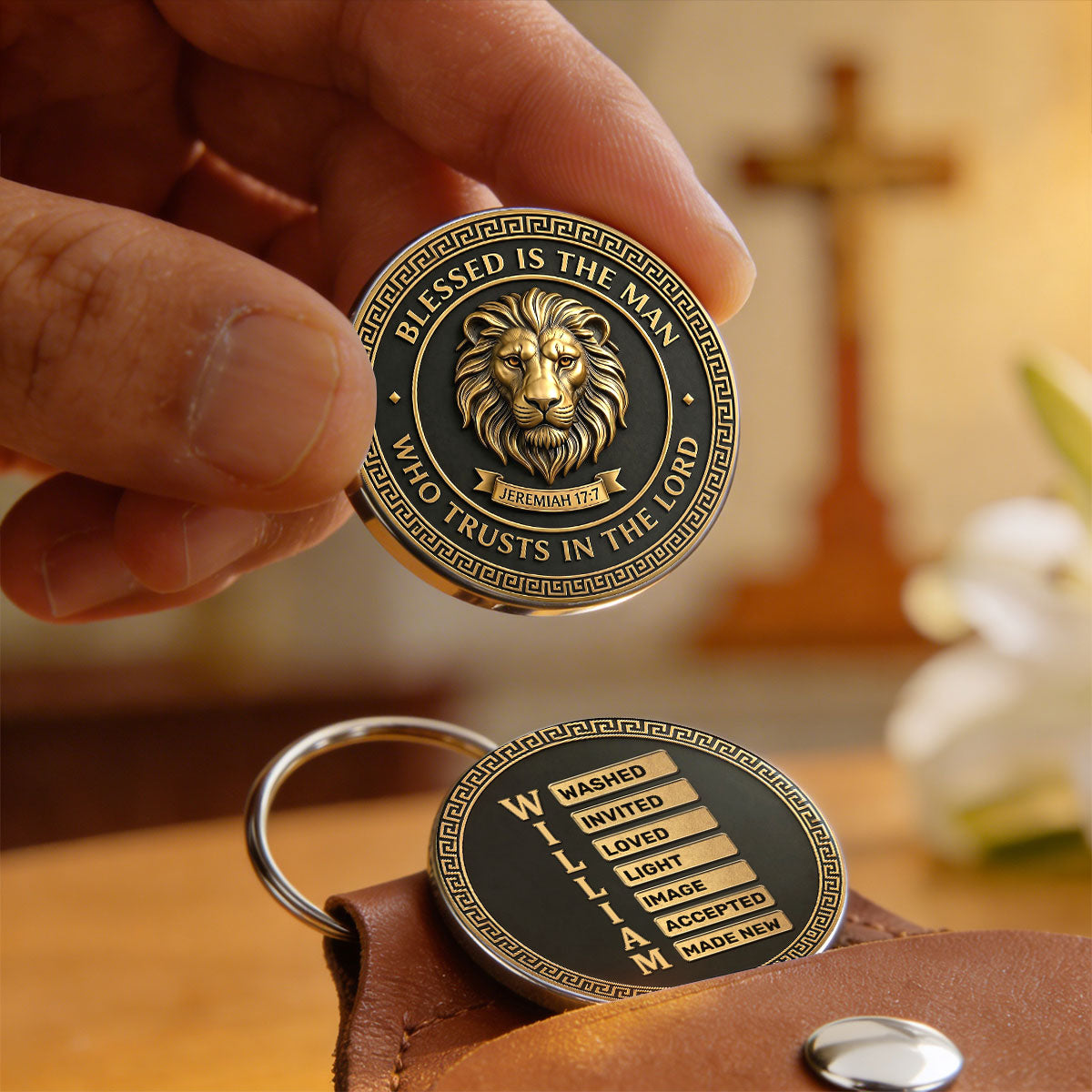 Blessed Is The Man Who Trusts In The Lord - Personalized Pocket Hug