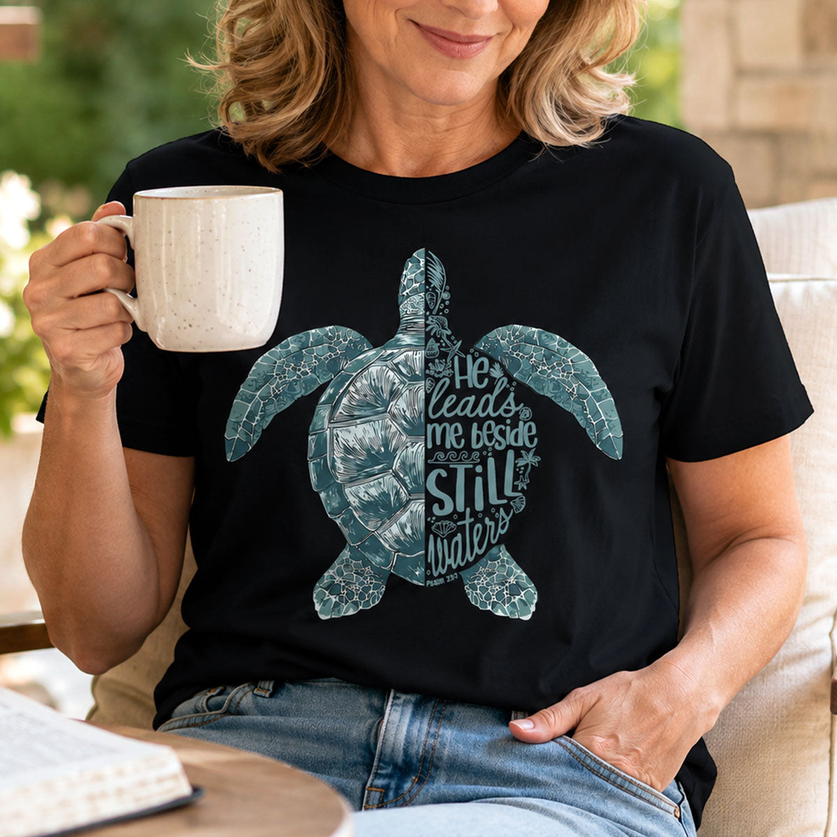 Psalm 23:2 He Leads Me Beside Still Waters - Unisex T-shirt GMJSTS200006