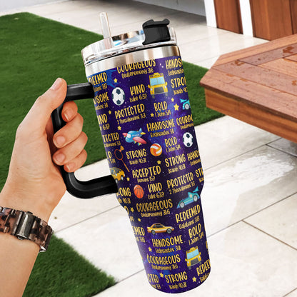 God Says I Am - Personalized Stainless Steel Tumbler