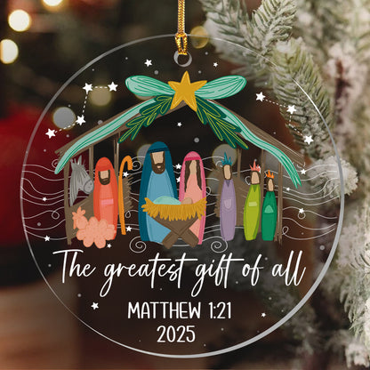 Nativity Scene - Acrylic Christmas Ornament GOJS10316