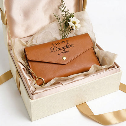 God's Within You - Personalized Leather Envelope Wallet