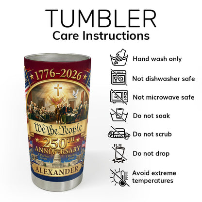 We The People - Personalized Stainless Steel Tumbler