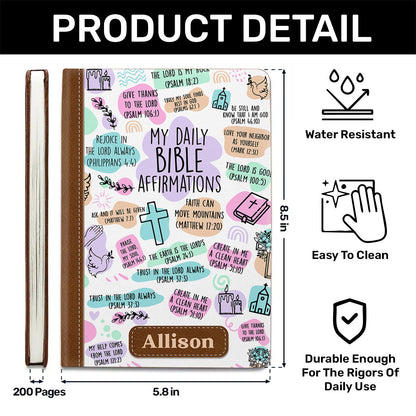 My Daily Bible Affirmations - Personalized Leather Notebook GMJSNB200071