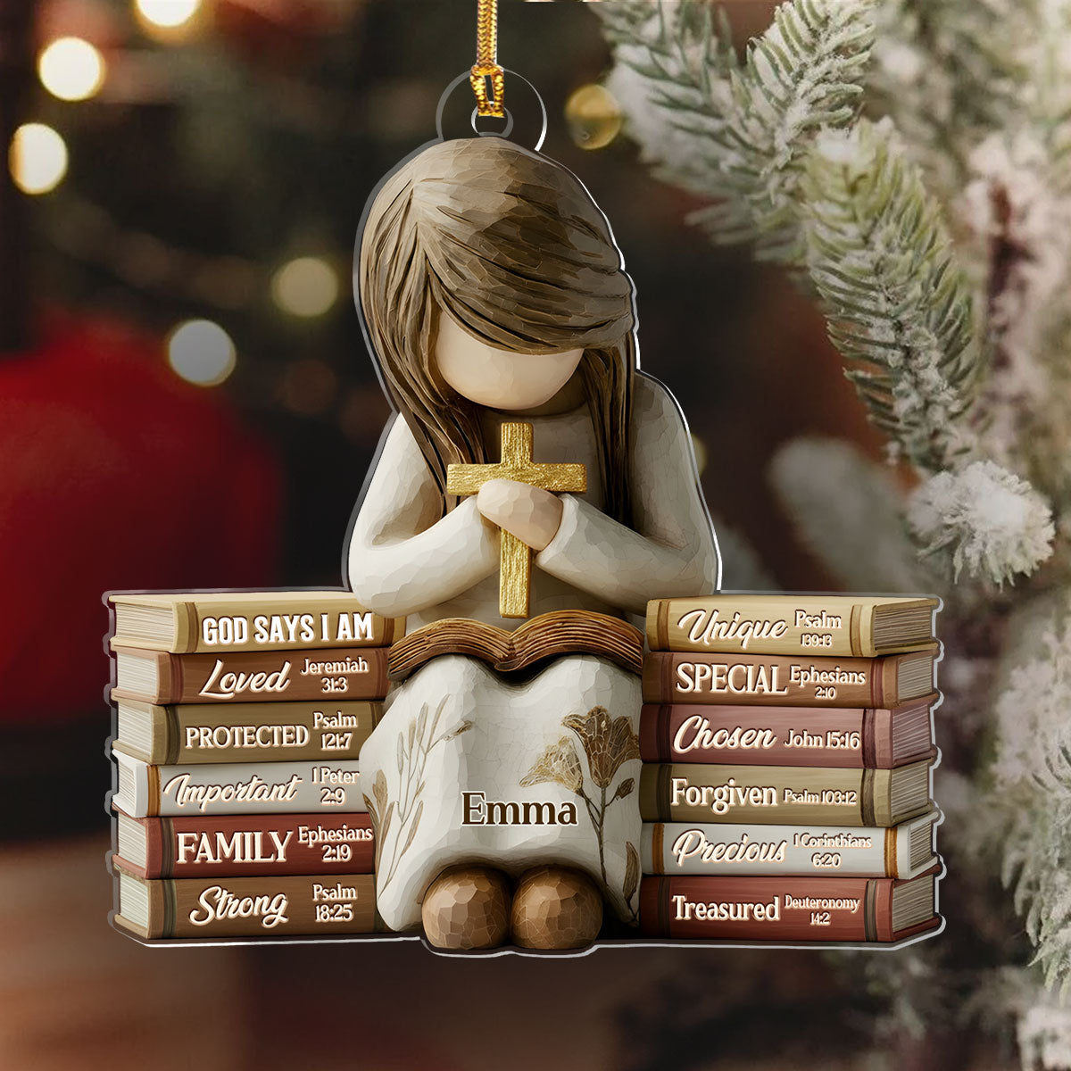 God Says I Am - Personalized Acrylic Ornament GOJS10312