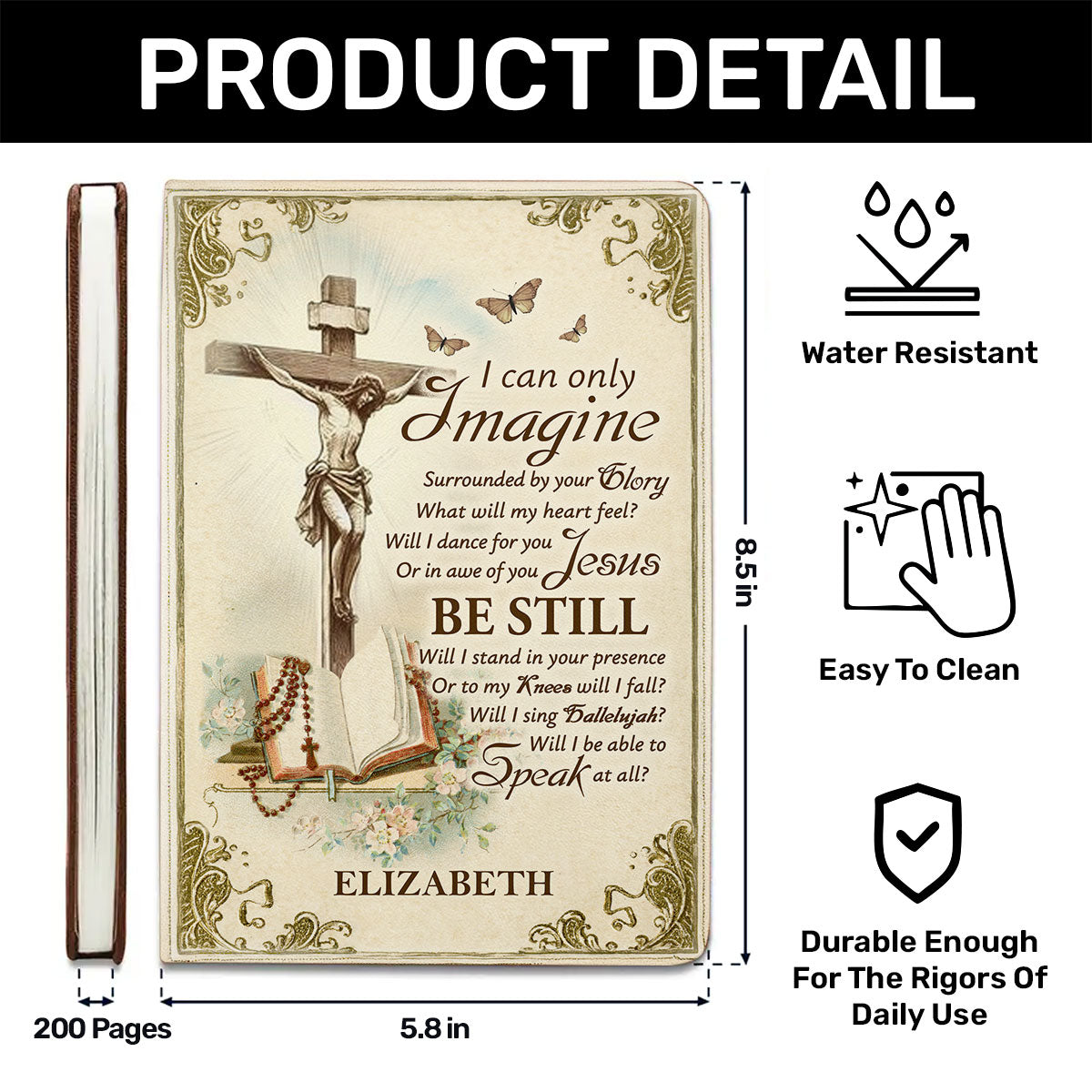 I Can Only Imagine - Personalized Leather Notebook GMJSNB200117