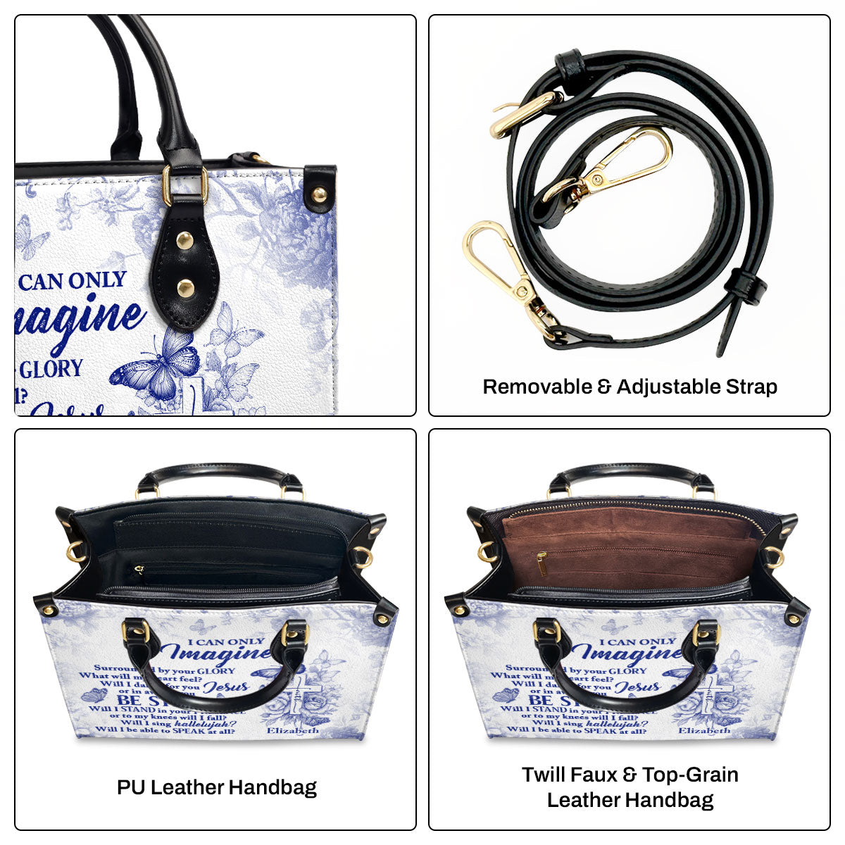 Faith-Inspired - Personalized Leather Handbag GMJSLB200086
