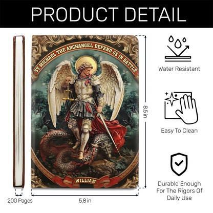 Defender Of Heaven - Personalized Leather Cover Notebook GMJSNB200019