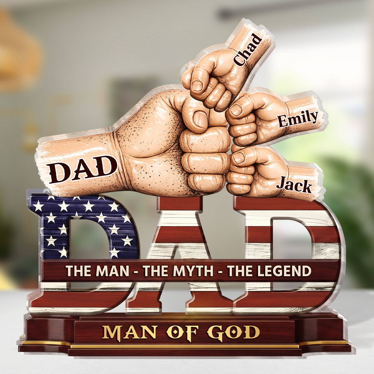 The Man The Myth The Legend - Personalized Acrylic Plaque GAPJS10047
