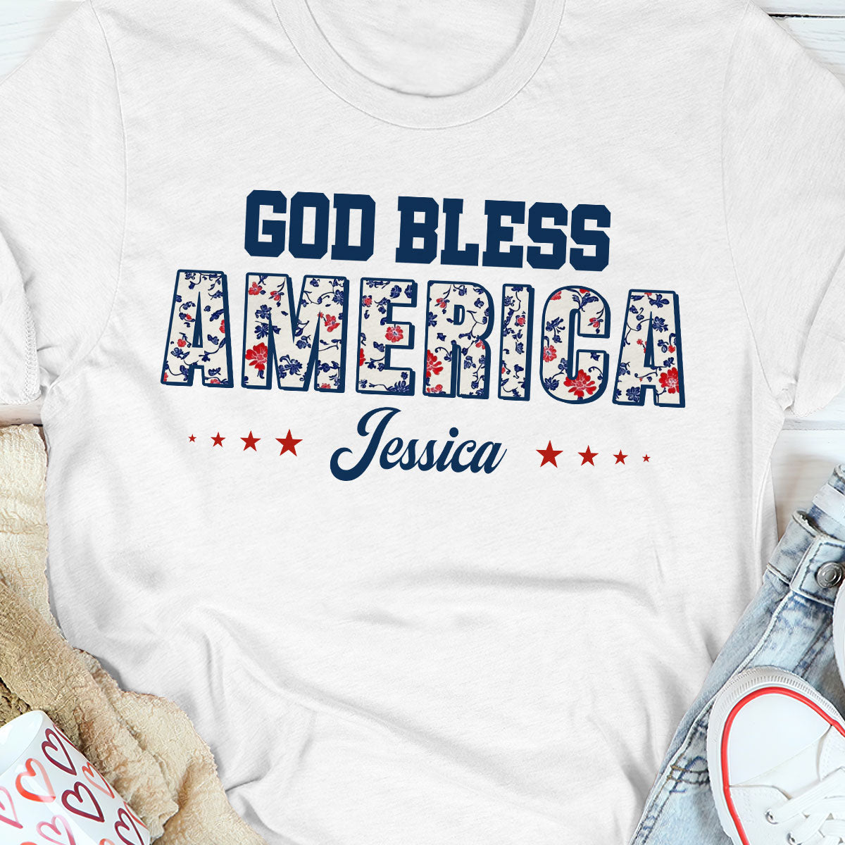 God Bless America - Personalized Unisex T-shirt GMJSTS200051