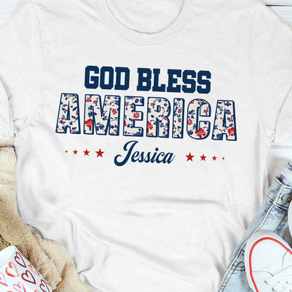 God Bless America - Personalized Unisex T-shirt GMJSTS200051