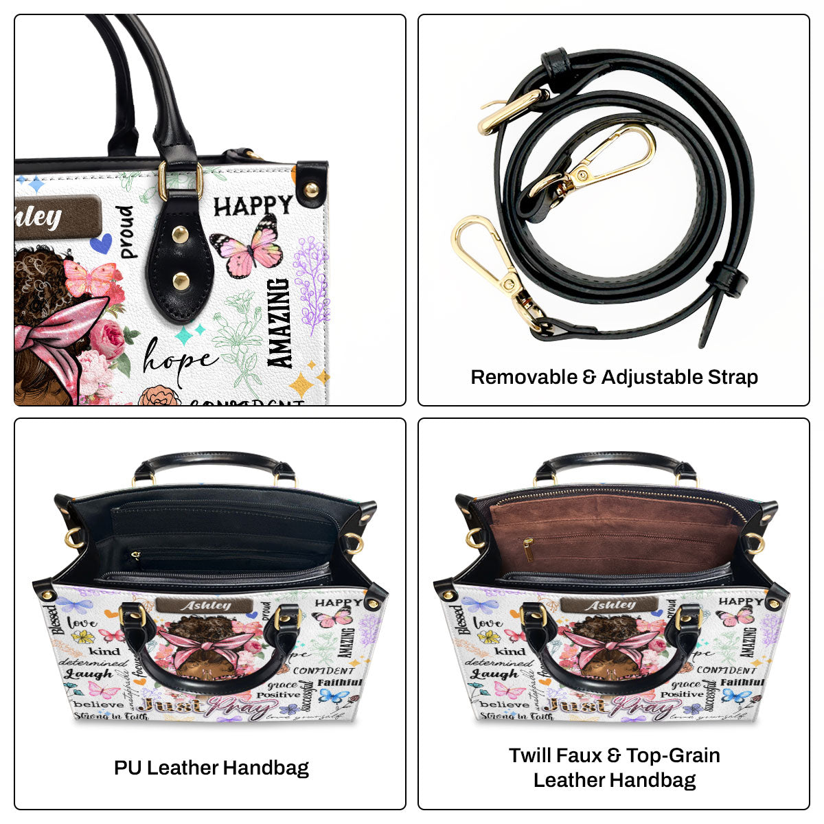 Faith-Inspired - Personalized Leather Handbag GMJSLB200013