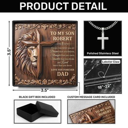 Always Remember You Are Loved - Personalized Cross Link Chain Jewelry GMJSCLC200005