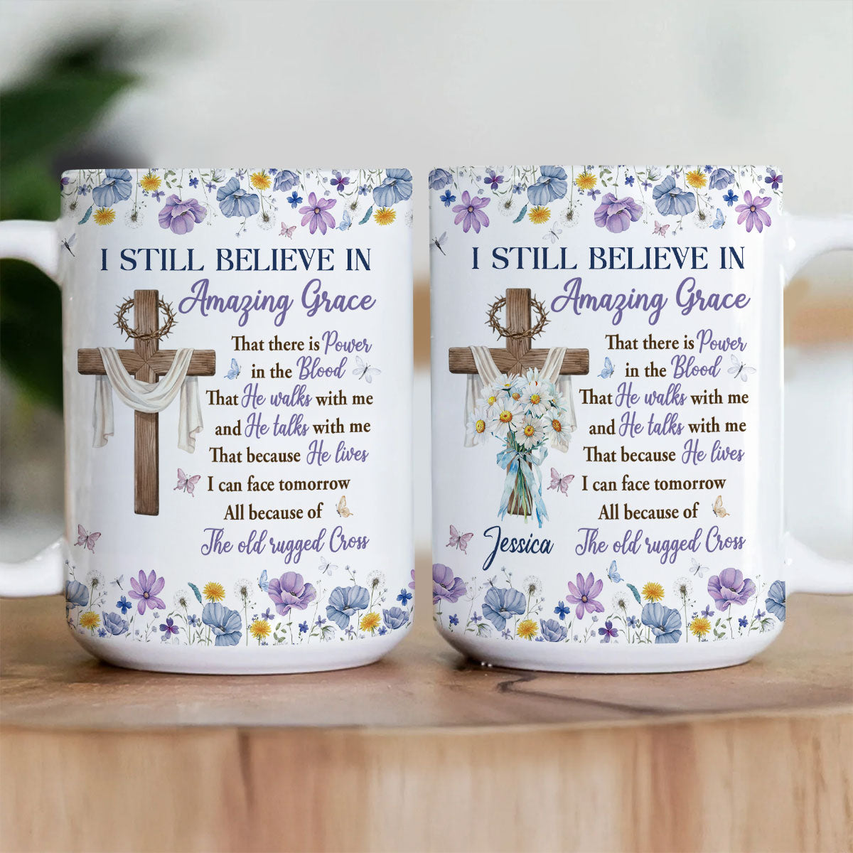 Amazing Grace - Personalized Christian Coffee Mug
