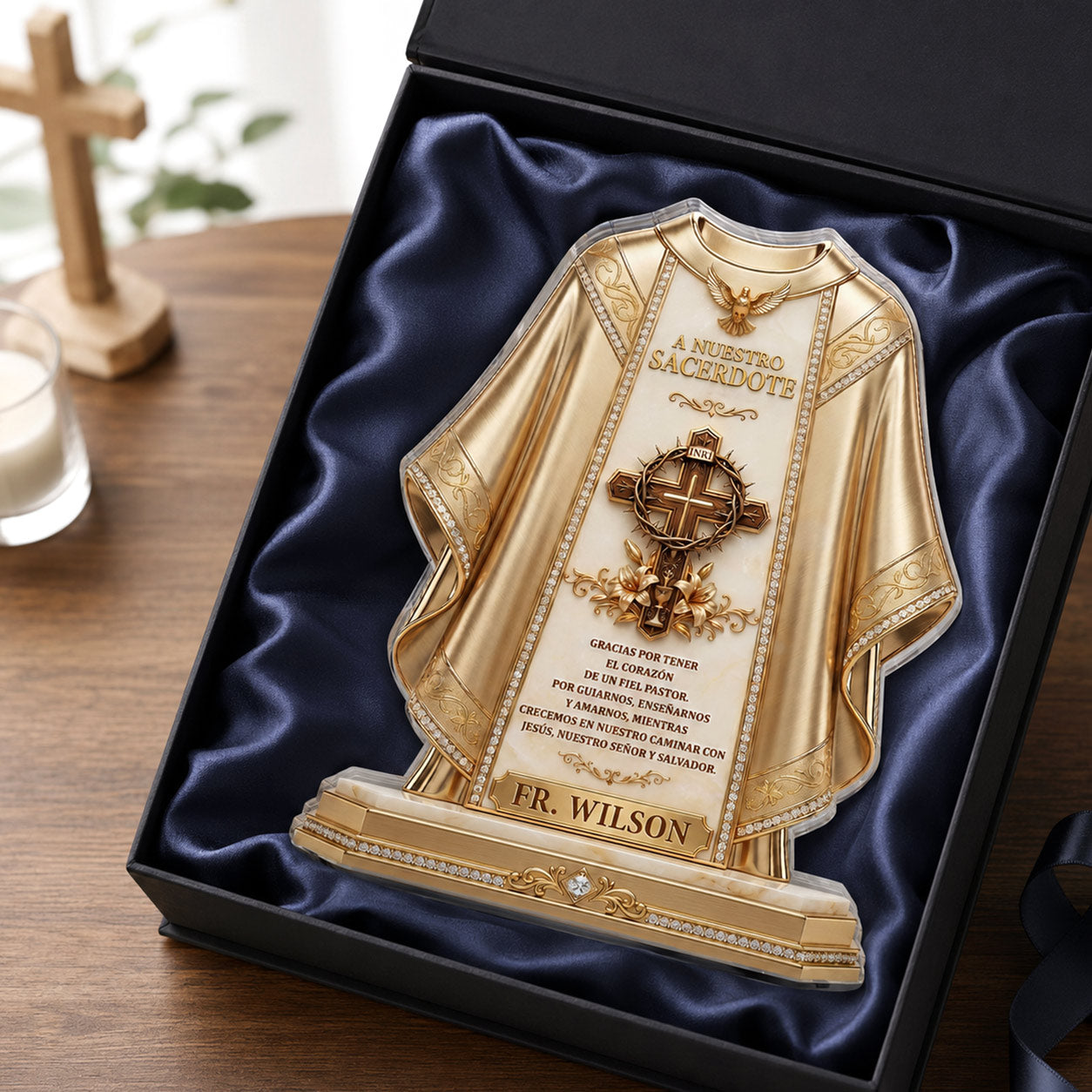 Heart of a Faithful Pastor - Personalized Acrylic Plaque GAPJS10027
