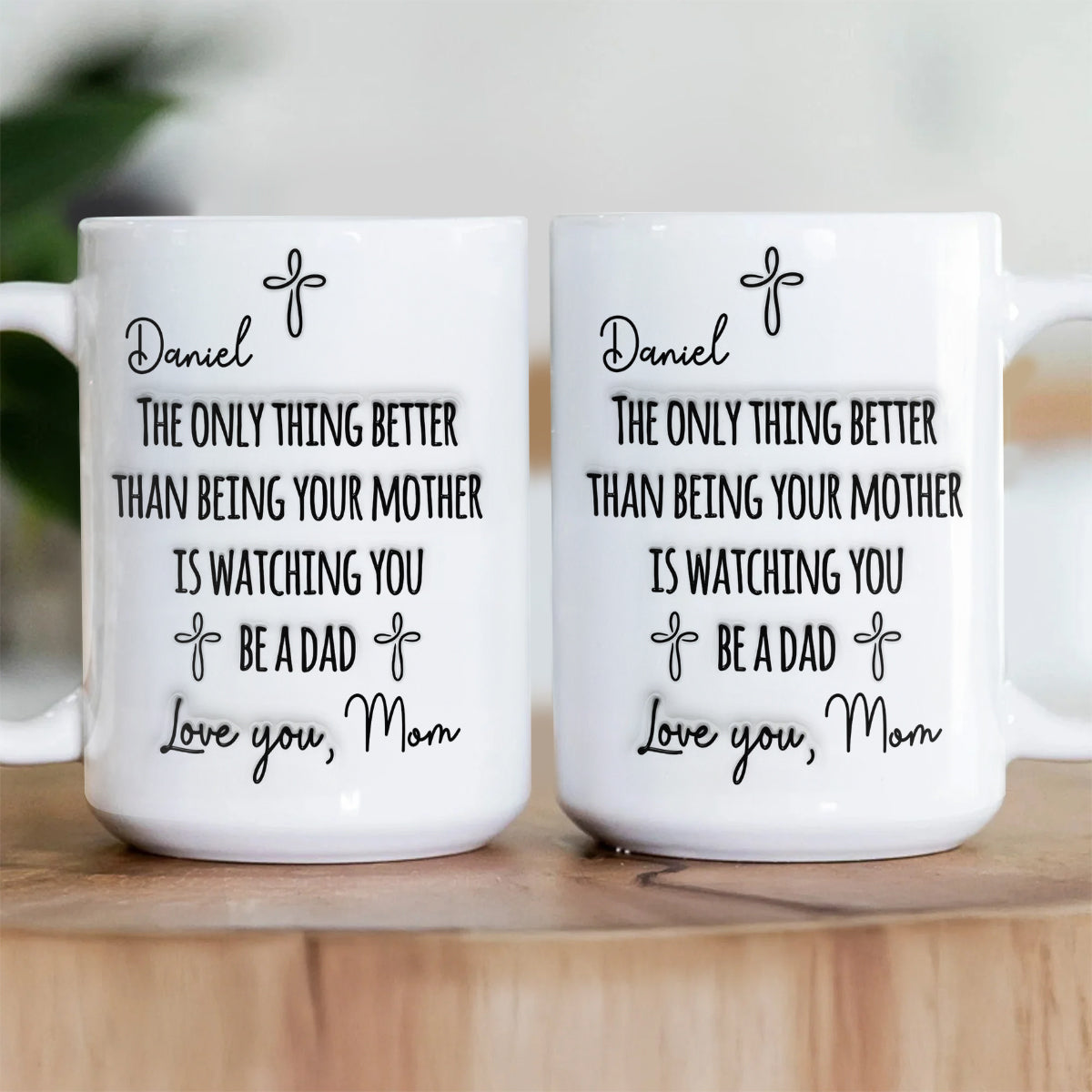 Watching You Being A Dad - Personalized Ceramic Coffee Mug