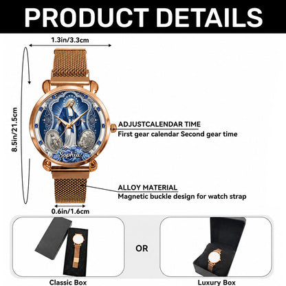 Midnight Miracle Of Mary - Personalized Women's Wrist Watch TC100015