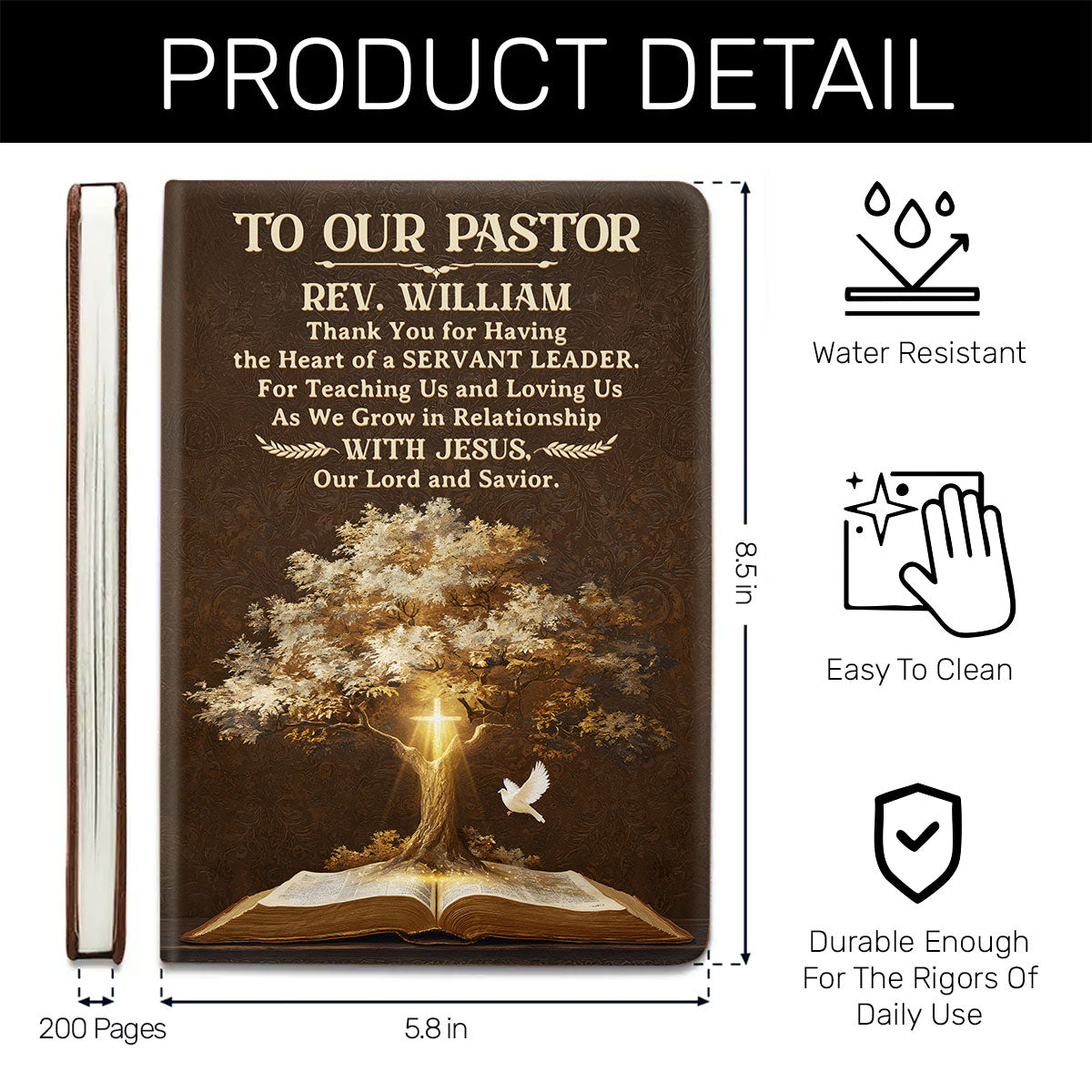 Blessed To Have You - Personalized Leather Cover Notebook GMJSNB200039
