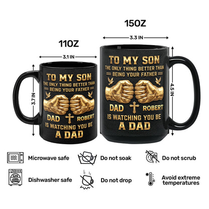 Proud Father - Personalized Coffee Mug for Son