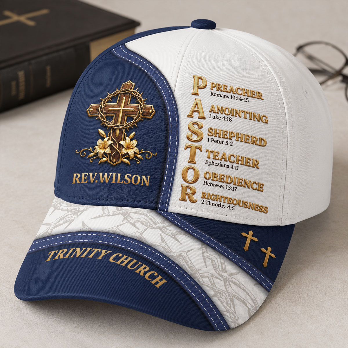 My Preacher, Teacher, Shepherd - Personalized Classic Cap
