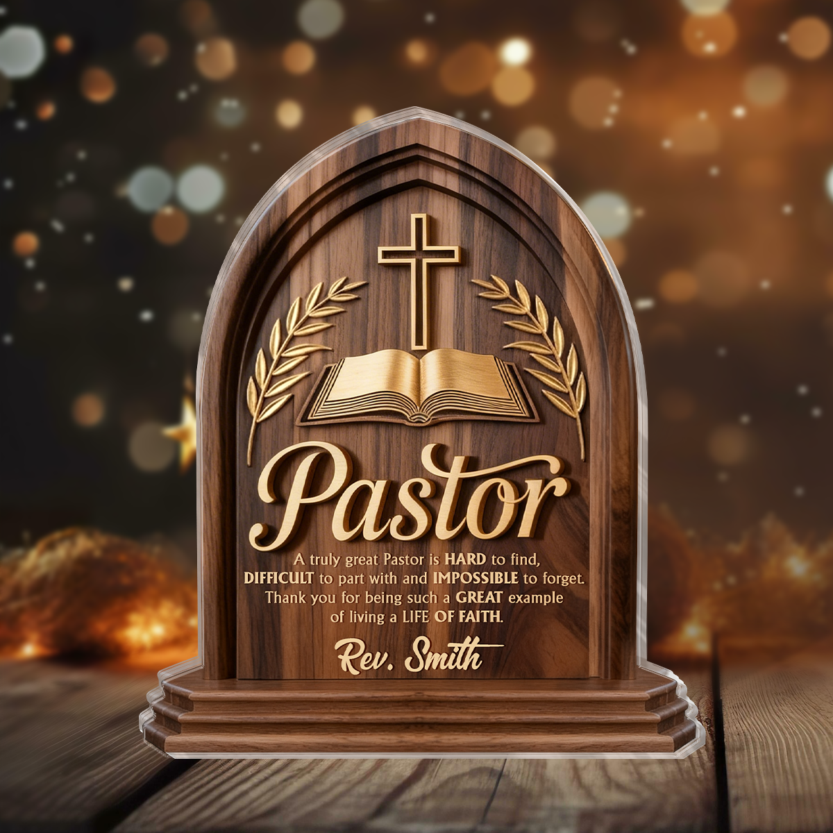 Love of God - Personalized Acrylic Plaque Gift for Pastor GAPJS10095