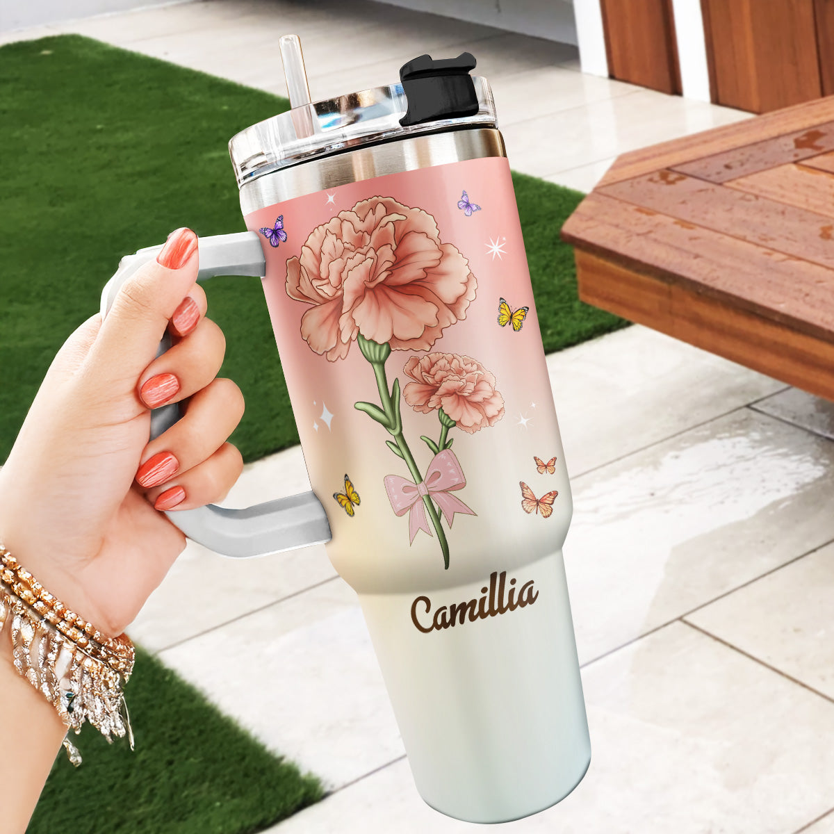 Faith-Inspired Mom Gift - Personalized Stainless Steel Tumbler