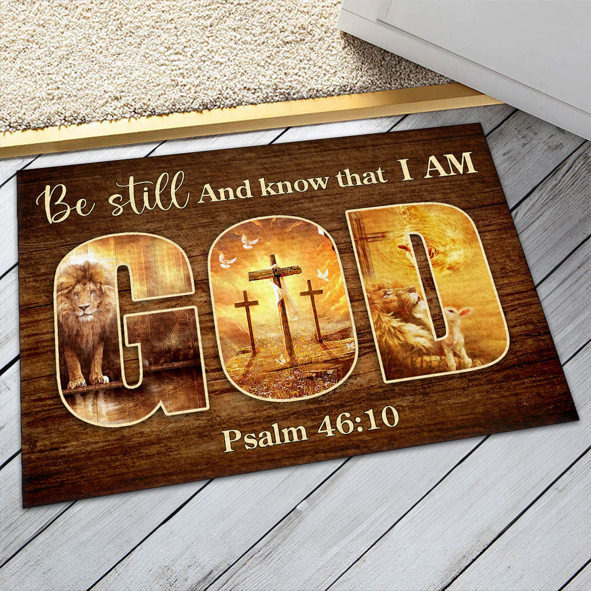 Be Still And Know That I Am God - Inspirational Doormat GDMJS10087