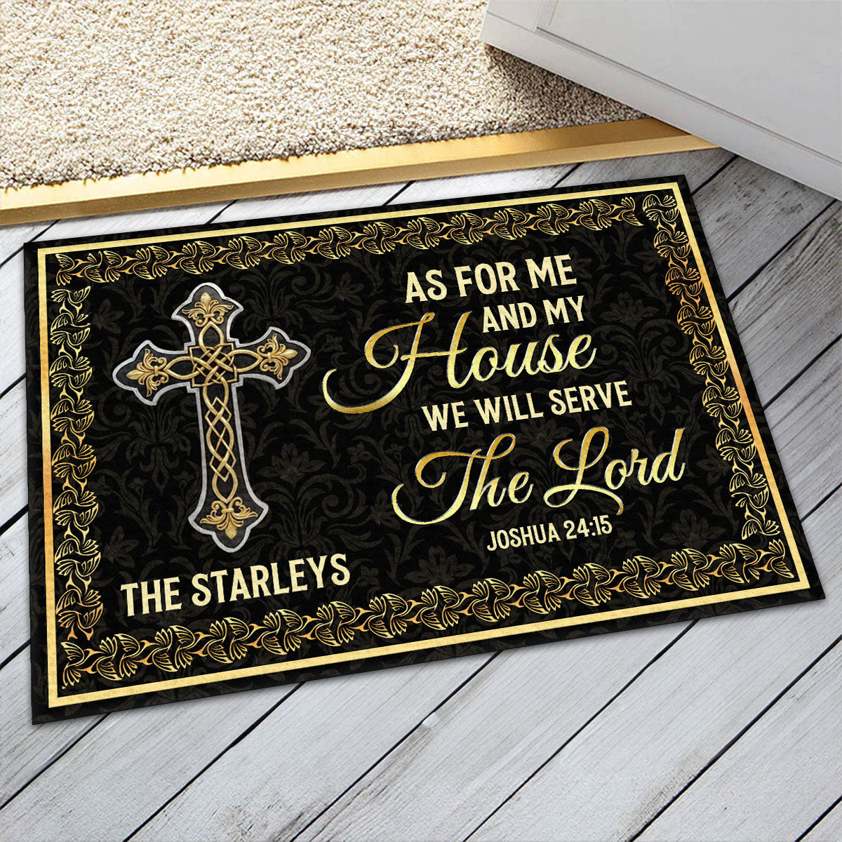 Bible Verse - Christian Faith Doormat - Personalized Home Decor