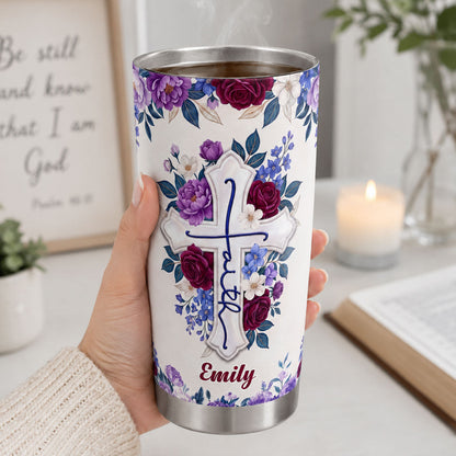 Every Day God Thinks Of You - Personalized Stainless Steel Tumbler - Christian Faith Gift for Mom