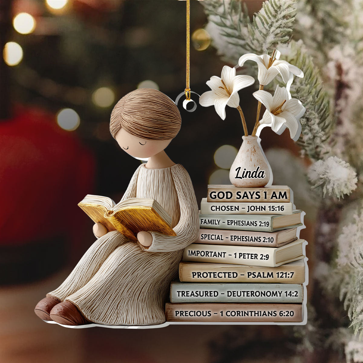 God Says I Am - Personalized Acrylic Ornament GOJS10353