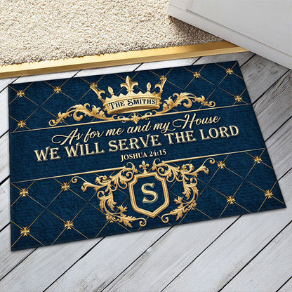 Serve The Lord - Personalized Doormat - Christian Home Decor