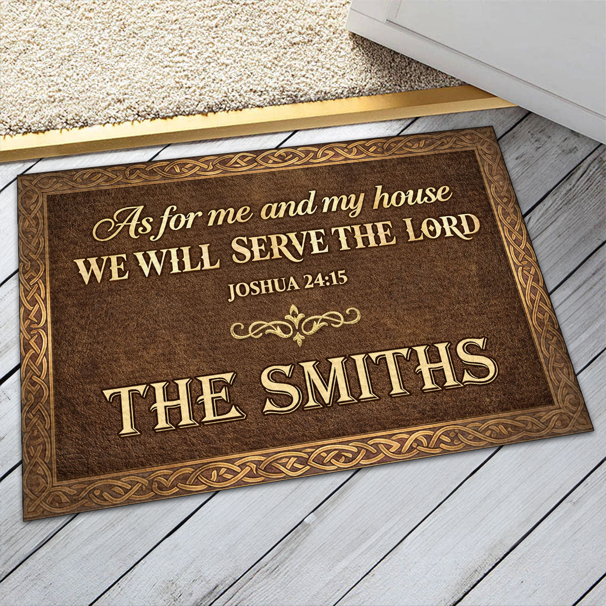 Bible Verse - Personalized Christian Doormat