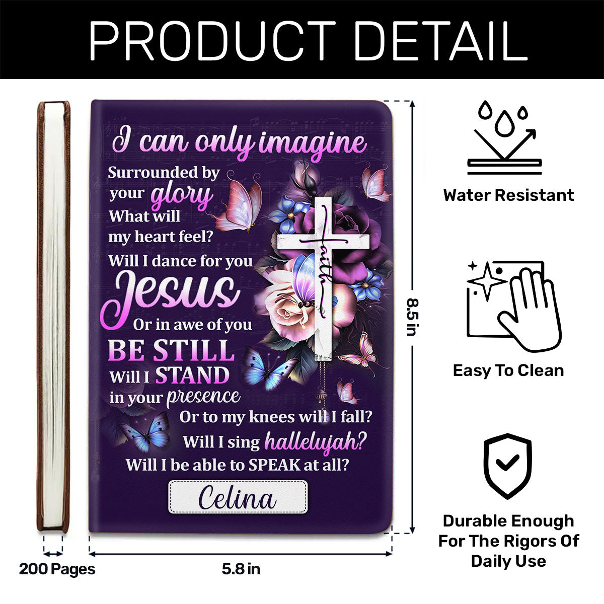 I Can Only Imagine - Personalized Leather Notebook GMJSNB200077