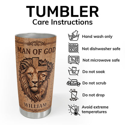 Man Of God - Personalized Stainless Steel Tumbler