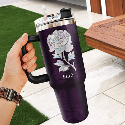Gift For Women - Be Still And Know That I Am God - Personalized Stainless Steel Tumbler 20oz Floral Faithful