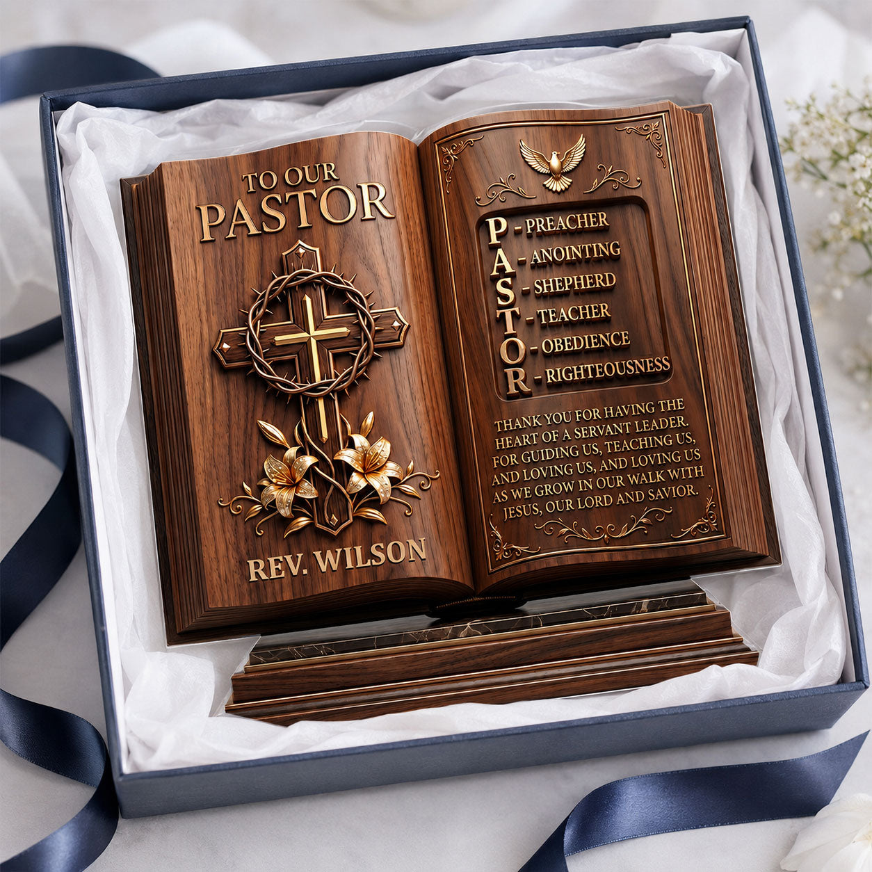 Heart Of A Servant Leader - Personalized Acrylic Plaque GAPJS10051
