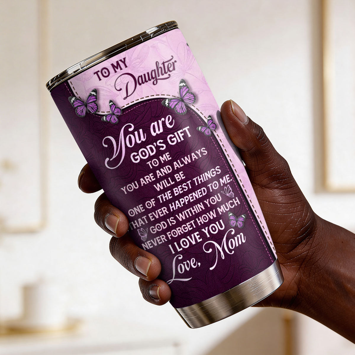 You Are God's Gift To Me - Personalized Stainless Steel Tumbler