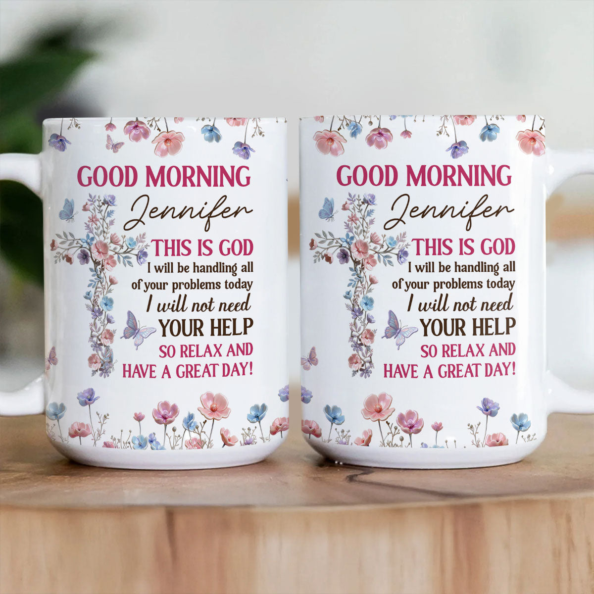 God Handles You Relax - Personalized Coffee Mug - Gift For Her GMGJS10048