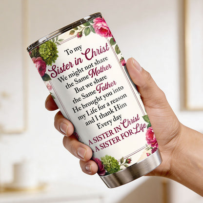 Sister in Christ - Personalized Stainless Steel Tumbler
