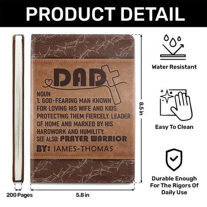 Dad Definition - Personalized Leather Cover Notebook GMJSNB200110