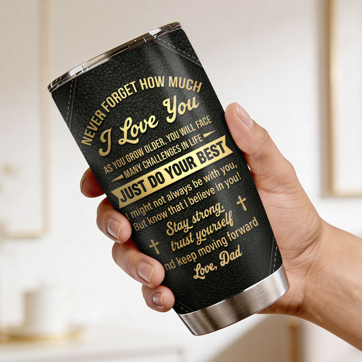Fist Bump - Personalized Stainless Steel Tumbler for Him