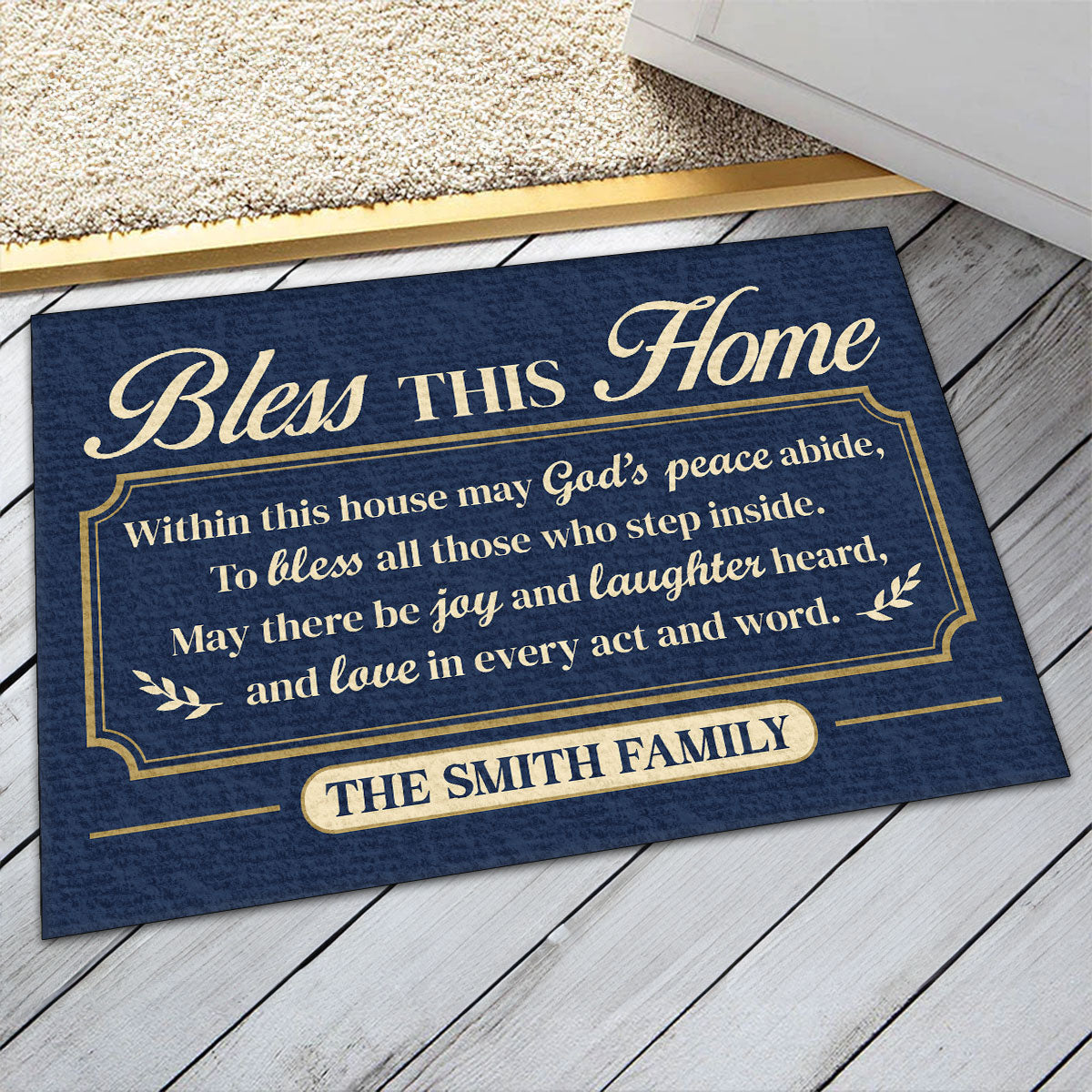 Peace In This Home - Personalized Doormat