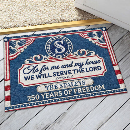 Serve the Lord - Custom Doormat Faith Home Decor GDMJS10010