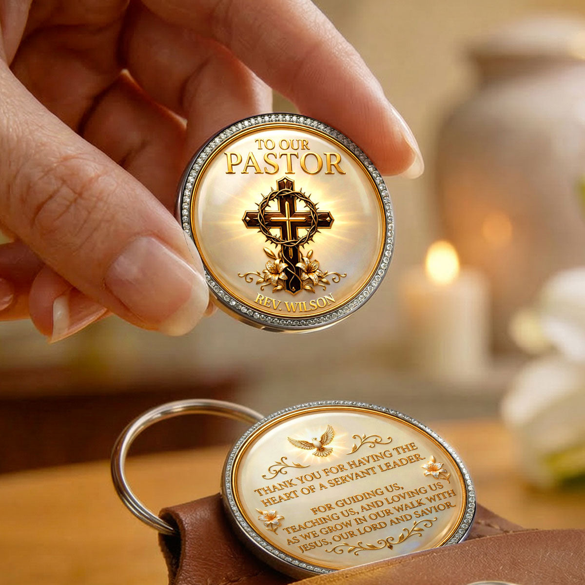 Heart Of A Servant Leader - Personalized Pocket Hug Keepsake