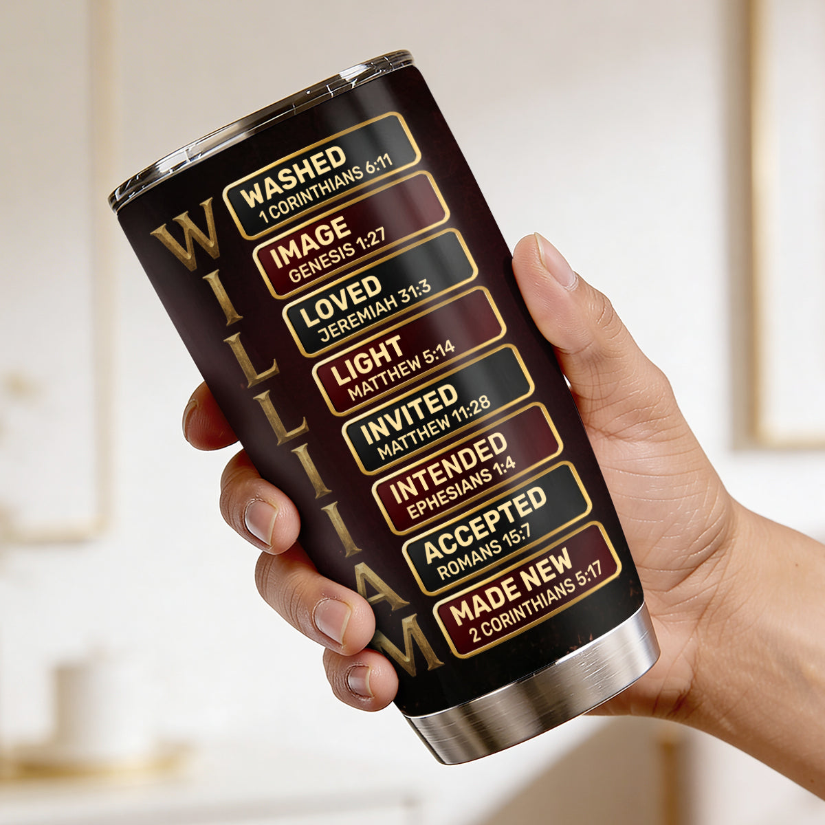 Faith Forged Christian Warrior - Personalized Stainless Steel Tumbler