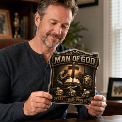 Man Of God - Personalized Acrylic Plaque - Christian Faith Home Decor GAPJS10041