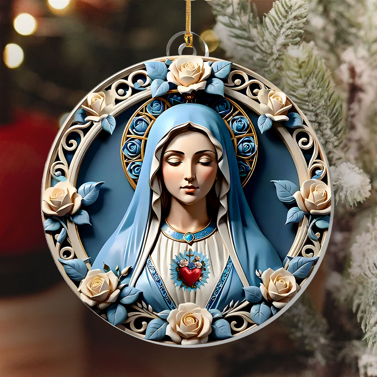 Sacred Heart Of Mary - Acrylic Ornament GOJS10056