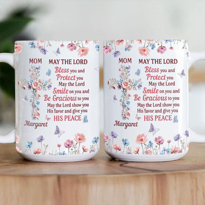 May God Bless You - Personalized Ceramic Coffee Mug